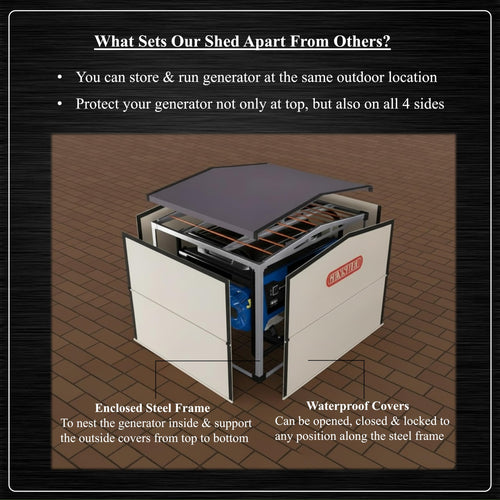 Extra Large Generator Shed (GCM) - For Generators with length between 36" - 42" & width between 31" - 34"