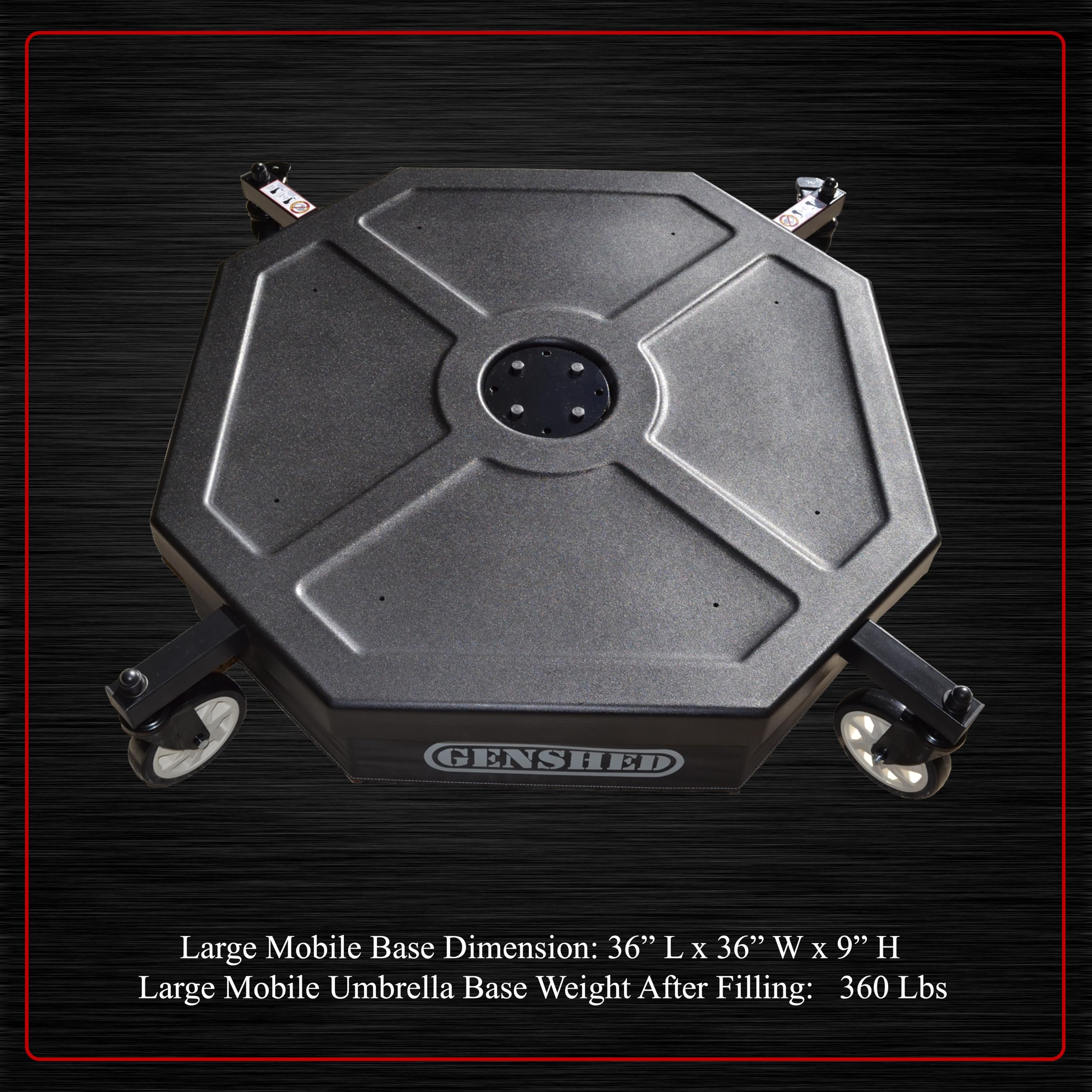 Large Mobile Cantilever Umbrella Base with Wheels
